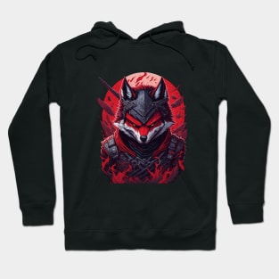 evil ninja wolf face Hoodie